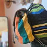 Vintage Patchwork Suede Backpack