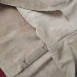 Vintage 1970s Tan Suede Leather A-Line Mini Skirt 10/12