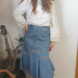 Vintage Calypso of Melbourne Denim Panel Skirt – Size 10/12 (AU)