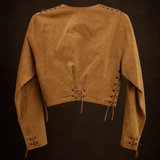 Vintage Genuine Suede Lace-Up Top