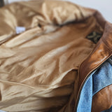 Vintage Vera Pelle Leather &amp; Denim Jacket | Size M