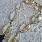 Vintage Western Concho Chain Belt – Size 30