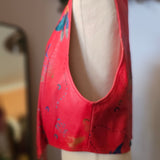 Vintage 90s Char Hand-Painted Leather Vest – Red Western Art Tassel Vest