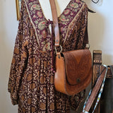 Tree of Life Vintage Block Print Dress – Easy Fit S–M/L