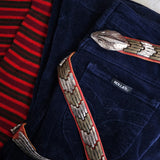 Vintage Red Leather Viper Snake Belt – S/M