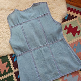 Blue Denim Crochet Vest 10-12