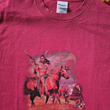 Vintage Wrangler Native American Horseback Graphic Tee L