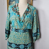 Vintage Afghan Turquoise Beaded bell Necklace