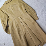 Vintage 70s Beige Leather Coat – “Looking Good” Melbourne S 8/10