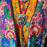 Embroidered Indian Floral Vest M