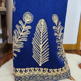 Royal Blue & Gold Embroidered Vintage Robe Coat – Bohemian Queen Energy M/L