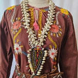 VINTAGE ARTISAN TRIBAL COWRIE SHELL NECKLACE