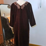 House of skye wildwood tunic dress in velvet cinnamon S/M
