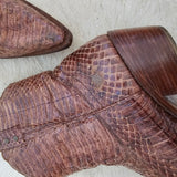 Kitsch Melbourne Genuine Snakeskin Cowboy Boots – Size 39
