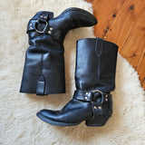 Johnny Reb Black Leather Boots size6-7.5