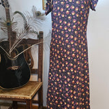 Vintage 1970s Mark Warren Floral Cotton Dress – AU Size 10