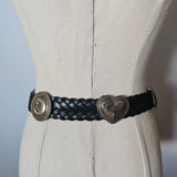 Brighton Heart Concho Woven Leather Belt – small