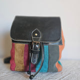 Vintage Patchwork Suede Backpack