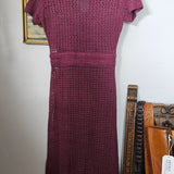 Im on Fire crochet dress in Mulberry size M