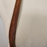 Vintage Tooled Leather Floral Crossbody Bag