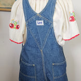 vintage lee denim overalls – classic mid wash – size 30 (best fit au 8–10)