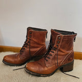 Bull Boxer Worn-In Military Style Leather Boots – Size 38