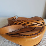 Vintage Tooled Leather Shoulder Bag