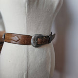 Vintage Gulf n’ Western Leather Belt size 42 unisex