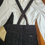 Rolla’s Eastcoast Flare Cord Overalls – Black (Size 26 / AU 8)