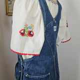 vintage lee denim overalls – classic mid wash – size 30 (best fit au 8–10)