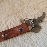 Vintage Harley-Davidson Eagle Buckle Leather Belt