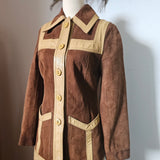 1970s Pioneer Wear Two-Tone Suede Jacket – Size 8