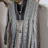 Vintage Indian Cotton Bohemian Maxi Dress 12