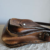 Vintage Tooled Leather Shoulder Bag