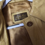 Vintage 70s Beige Leather Coat – “Looking Good” Melbourne S 8/10