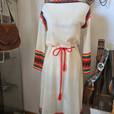 Vintage 70s Mexican Knit Dress – Size Small / Medium