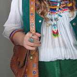 Vintage Mexican Cotton Embroidered Blouse M/L