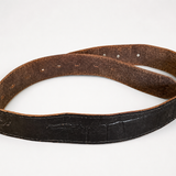 Vintage Black Leather croc Statement Belt