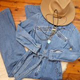 wrangler denim jumpsuit – size 10