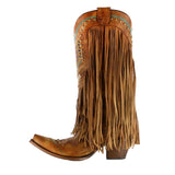 Corral Fringe Cowgirl Boots – Size 12 (Brand New in Box) missing a few tassels.