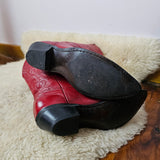vintage red leather western boots – size 6.5 M