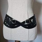 Vintage Hand Tooled Leather Waist Belt – Made in India