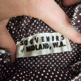 Vintage Cottagecore Maxi Dress – “Souvenirs of Midland, W.A.” Chocolate Polka Dot Romance