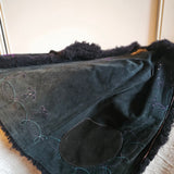 Vintage Black Purple & Tourquoise Penny Lane Coat M/L 12/14