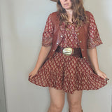 Tree of Life Block Print Dress – Easy Fit S–M-L