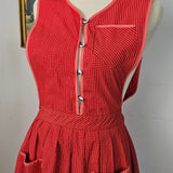 Vintage Barclay Red Pinafore Dress versatile fit