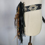 Boho Western Leather Fringe shoulder & belt Bag