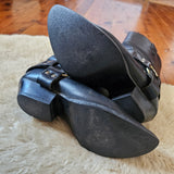 Johnny Reb Black Leather Boots size6-7.5