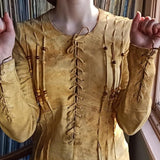 Vintage 1970s Suede Beaded Lace-Up Jacket – One of a Kind