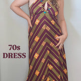 Lady Bela 70s Vintage Maxi Dress – M